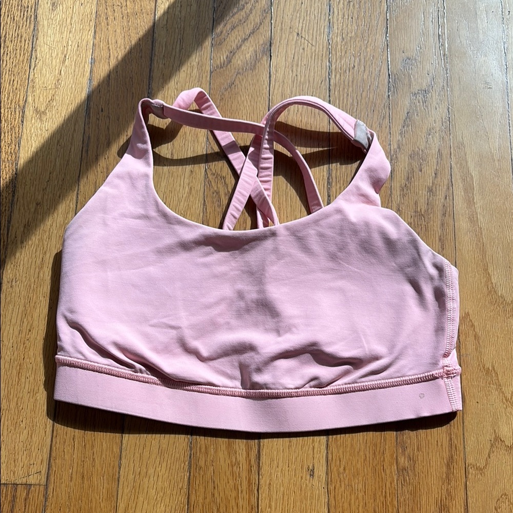 Lululemon Baby Pink Cross-Back Sports Bra